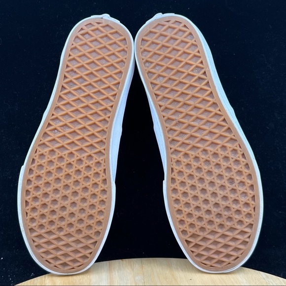 Vans Off The Wall Shoes Unisex Mens Size 7 Canvas Low Top leather tongue - Picture 9 of 10